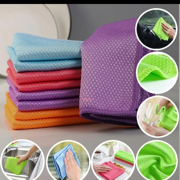 5 Pcs Streak Free Miracle Cleaning Cloth, Nanoscale Cleaning Cloth, Reusable - Picture 5 of 9
